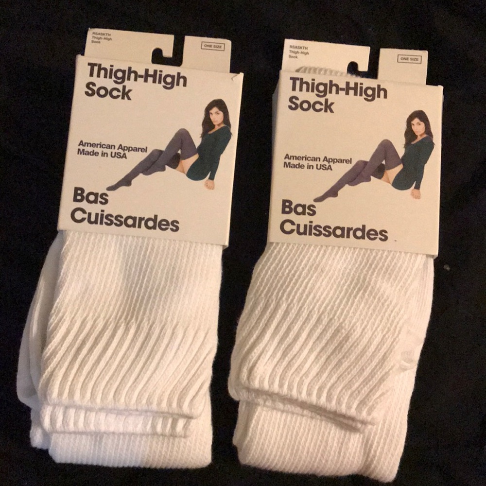 American apparel thigh high socks
